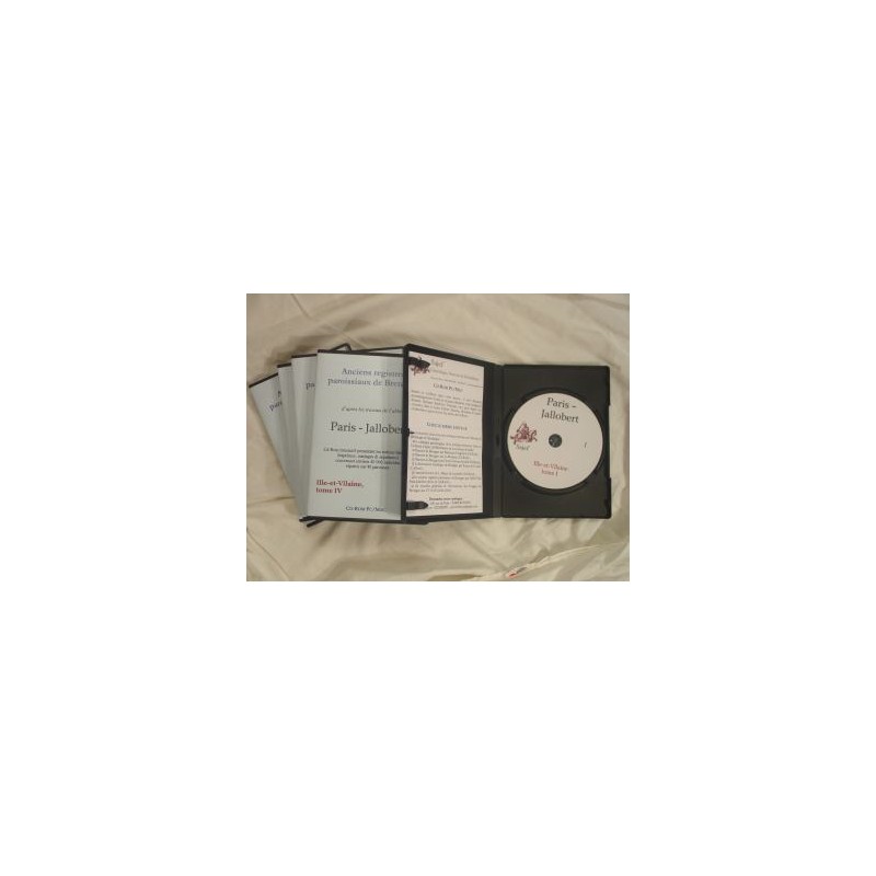 Anciens registres paroissiaux de Bretagne par Paris-Jallobert : 5 CD-ROM