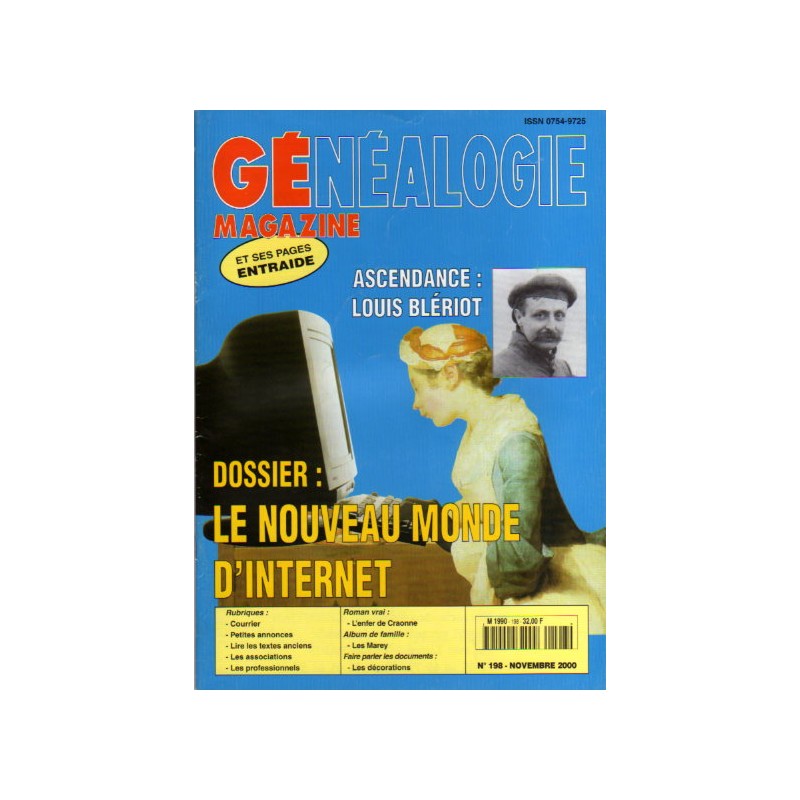 Généalogie Magazine n° 198 - novembre 2000