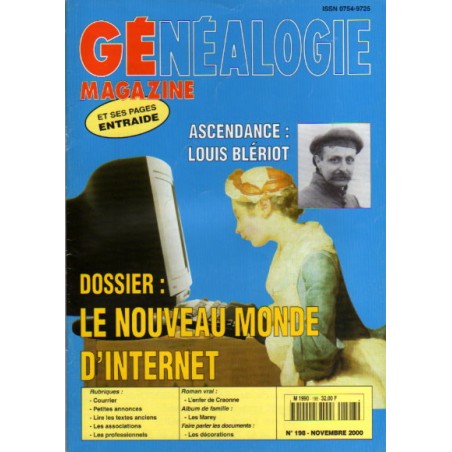 Généalogie Magazine n° 198 - novembre 2000