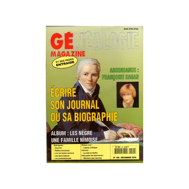 Généalogie Magazine n° 199 - décembre 2000