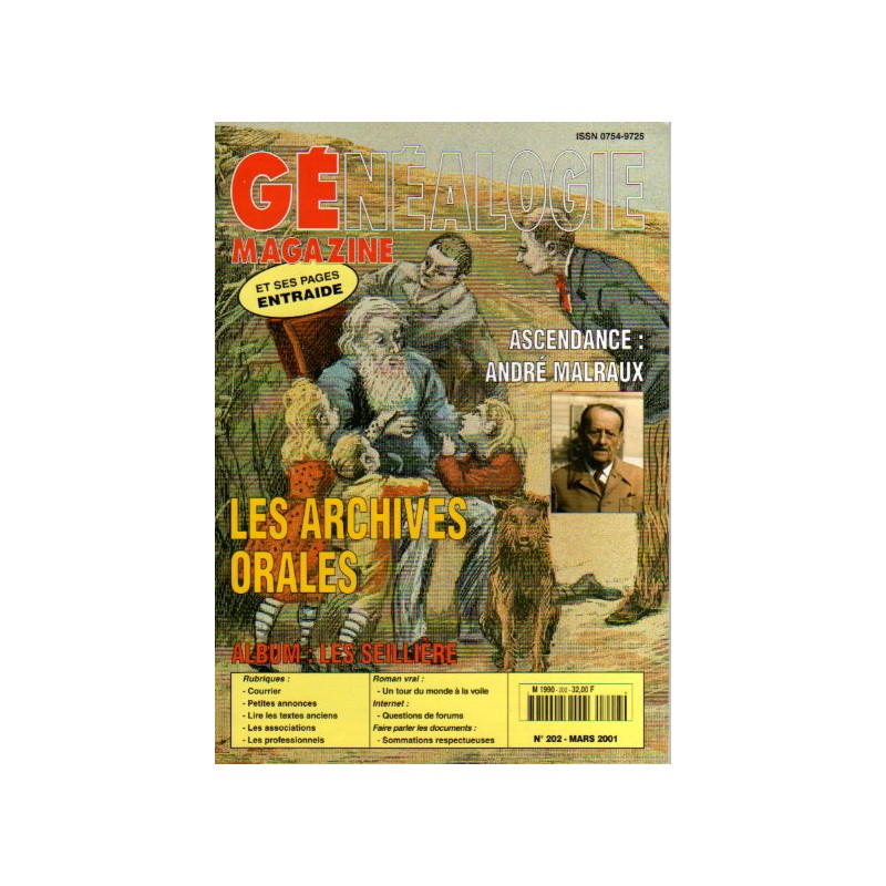 Généalogie Magazine n° 202 - mars 2001