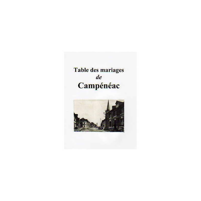 Table des mariages de Campénéac