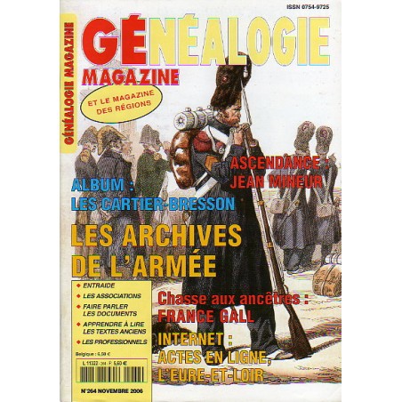 Généalogie Magazine n° 264 - novembre 2006