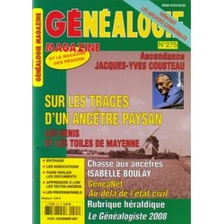 Généalogie Magazine N° 275 - Novembre 2007