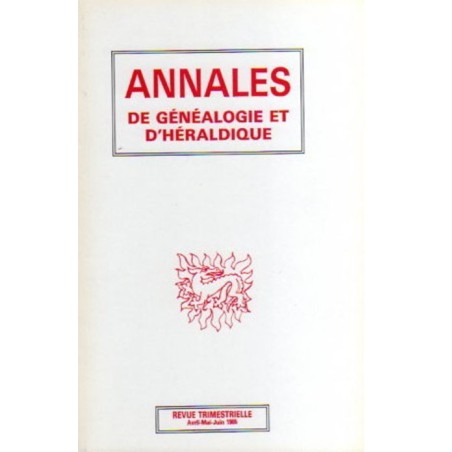 Annales de Généalogie et d'Héraldique N° 1 - Version numérique