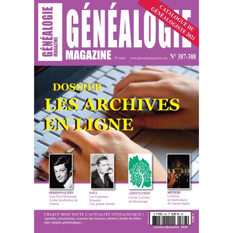 Généalogie Magazine n° 387-388