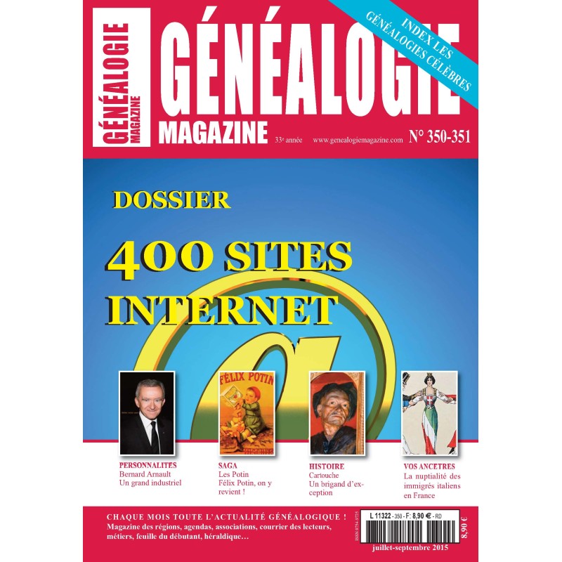 Généalogie Magazine N° 350-351