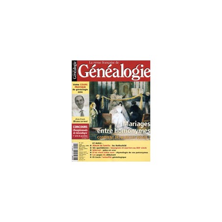 Revue Française de Généalogie n° 153 Août/Septembre 2004