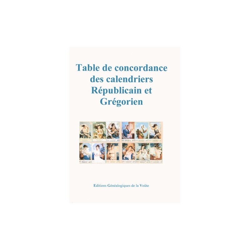 Table de conversion des calendriers républicain et grégorien