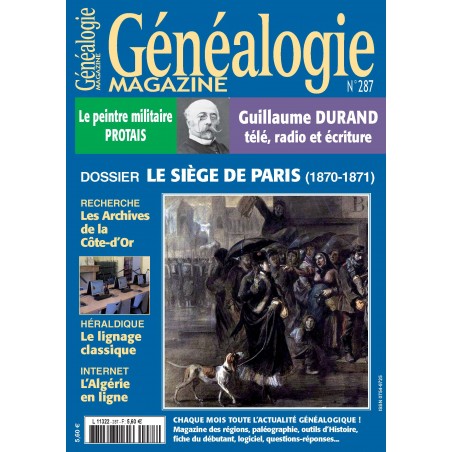 Généalogie Magazine N° 287